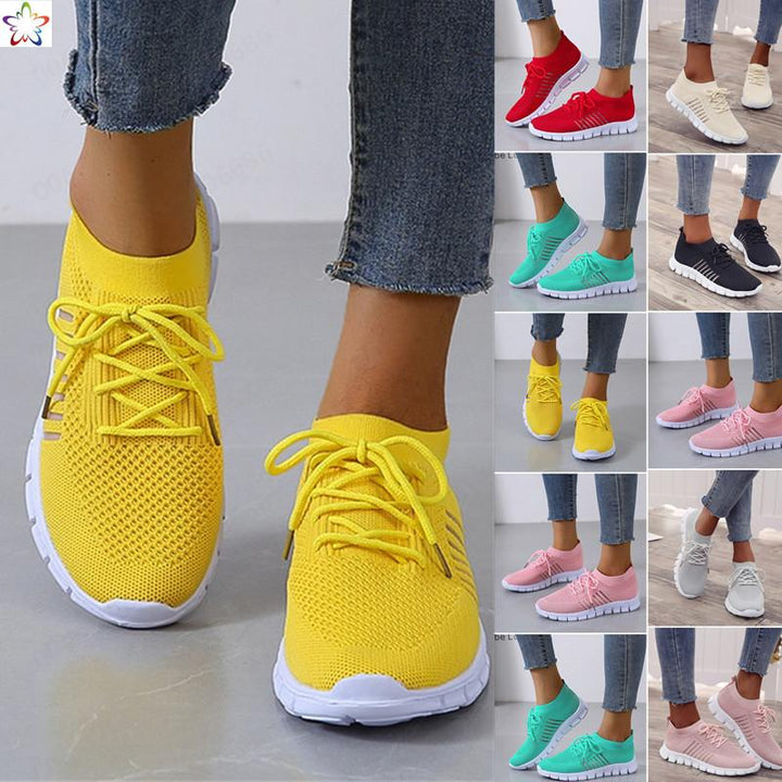 W&W Mode | on Sneakers Orthopädisch Mesh Turnschuhe Snaker für Frauen