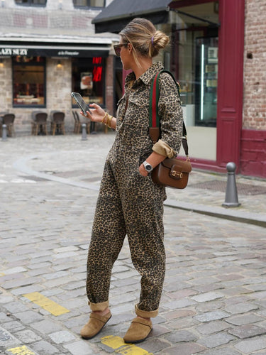 W&W Mode | Druck Langarm Jumpsuit