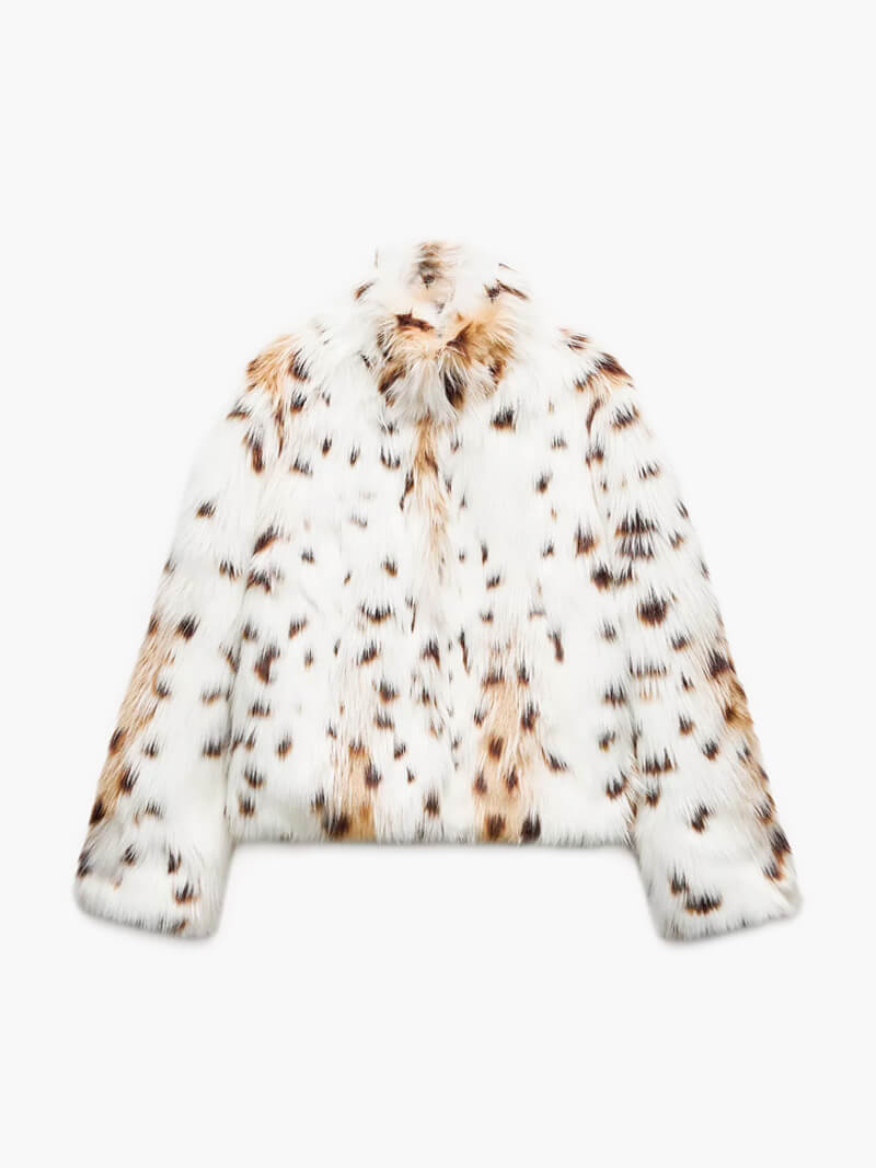 W&W Mode | Leopardenmuster Pelzjacke