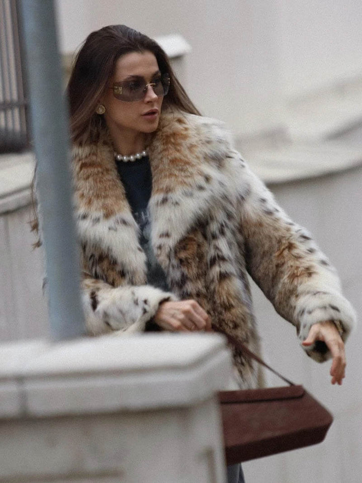 W&W Mode | Leopardenmuster Pelzjacke