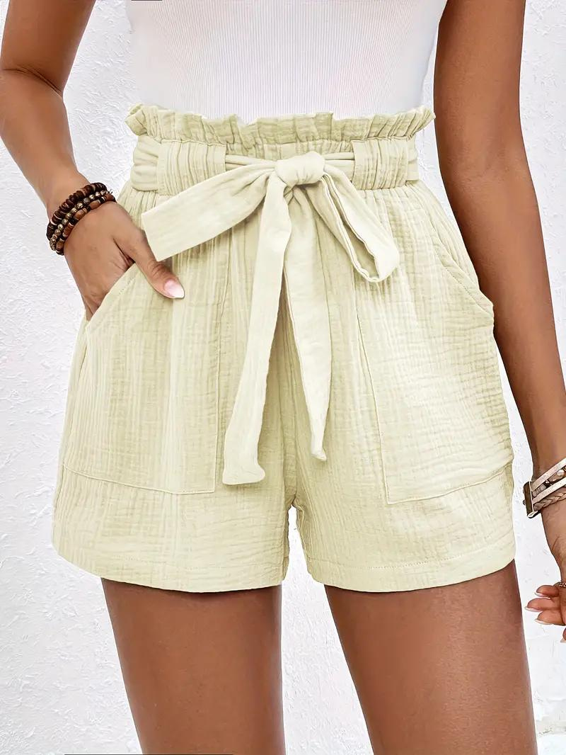 W&W Mode | Shorts mit Gürtel lockere Passform Shorts mit hoher Taille Mini Shorts