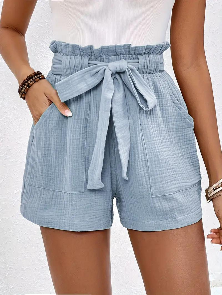 W&W Mode | Shorts mit Gürtel lockere Passform Shorts mit hoher Taille Mini Shorts