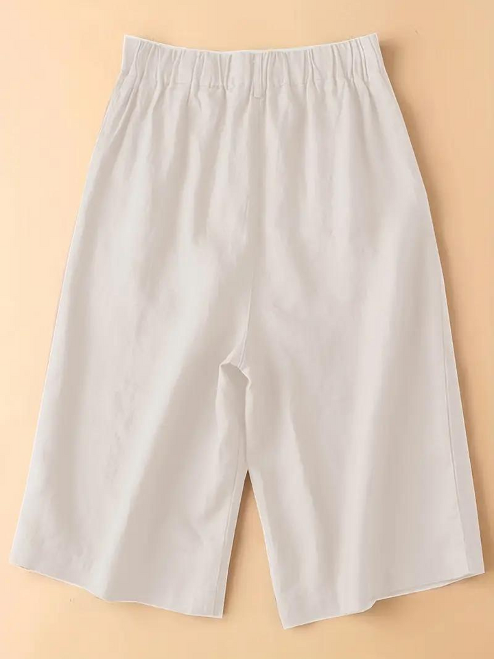 Damen-Sommershorts mit hoher Taille und elastischem Bund