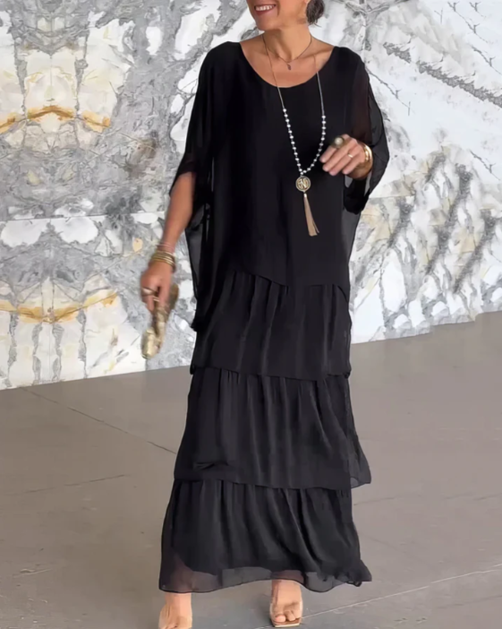 W&W Mode | Maxi Kleid Mit Weitem Rundhalsausschnitt