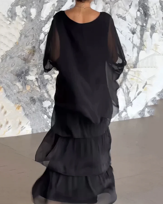 W&W Mode | Maxi Kleid Mit Weitem Rundhalsausschnitt