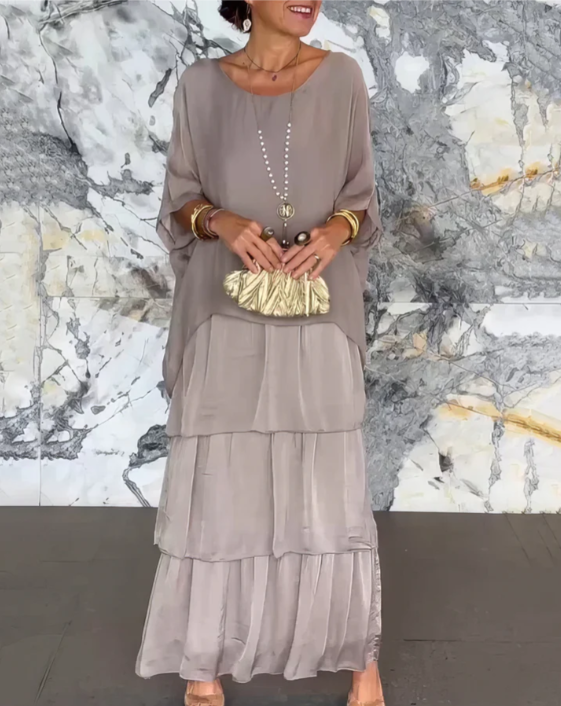 W&W Mode | Maxi Kleid Mit Weitem Rundhalsausschnitt