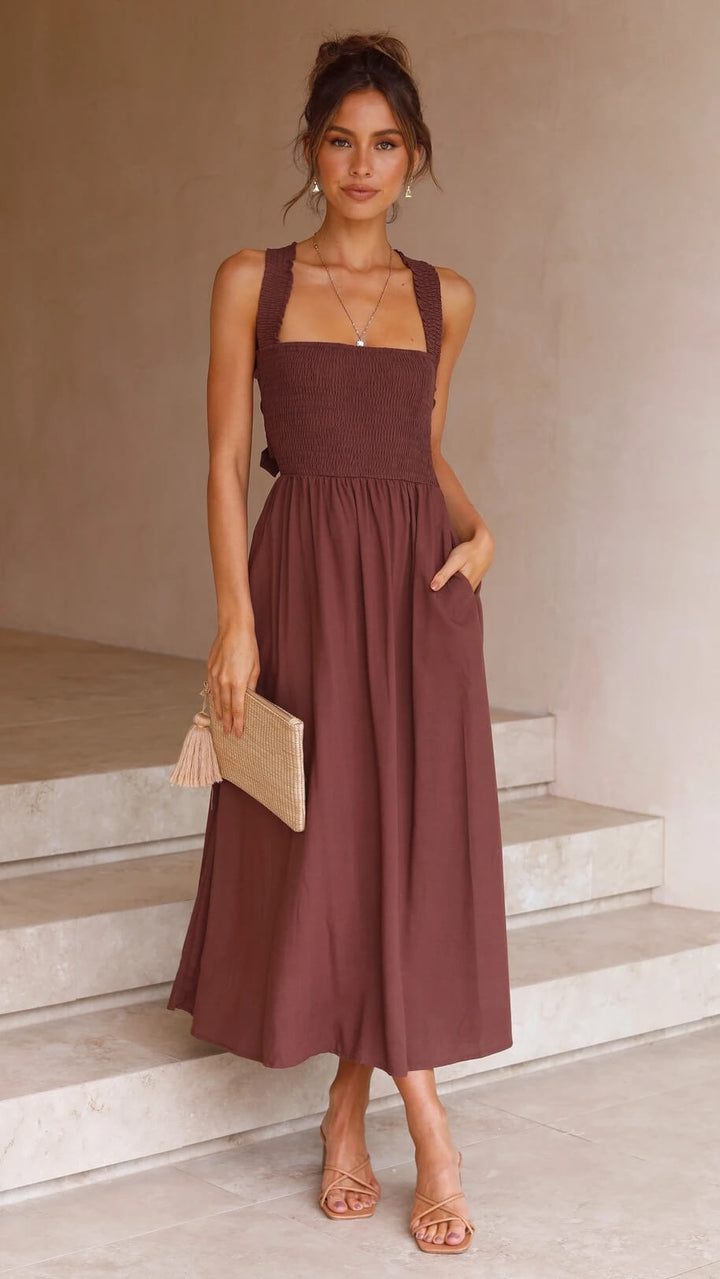 Damen-Maxikleid mit zeitlosem Schnitt für elegante Anlässe
