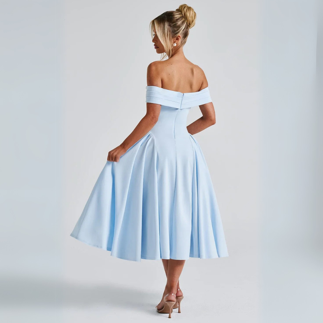 W&W Mode | Midi-Kleid Elegant Blau