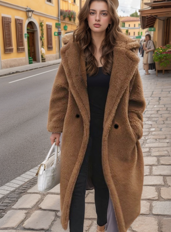 W&W Mode - Damen Urban Chic Teddy Mantel