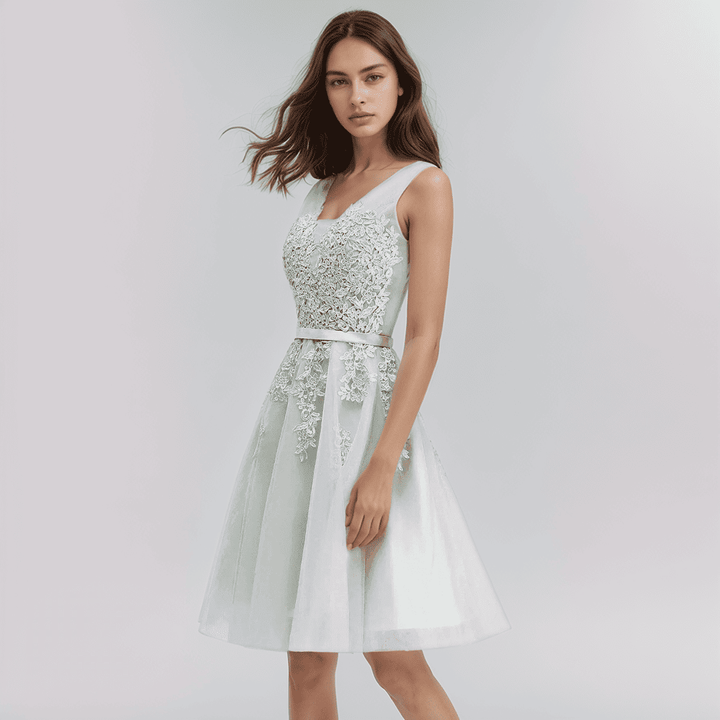 W&W Mode | Spitzenapplikation Kleid Für Die Hochzeit