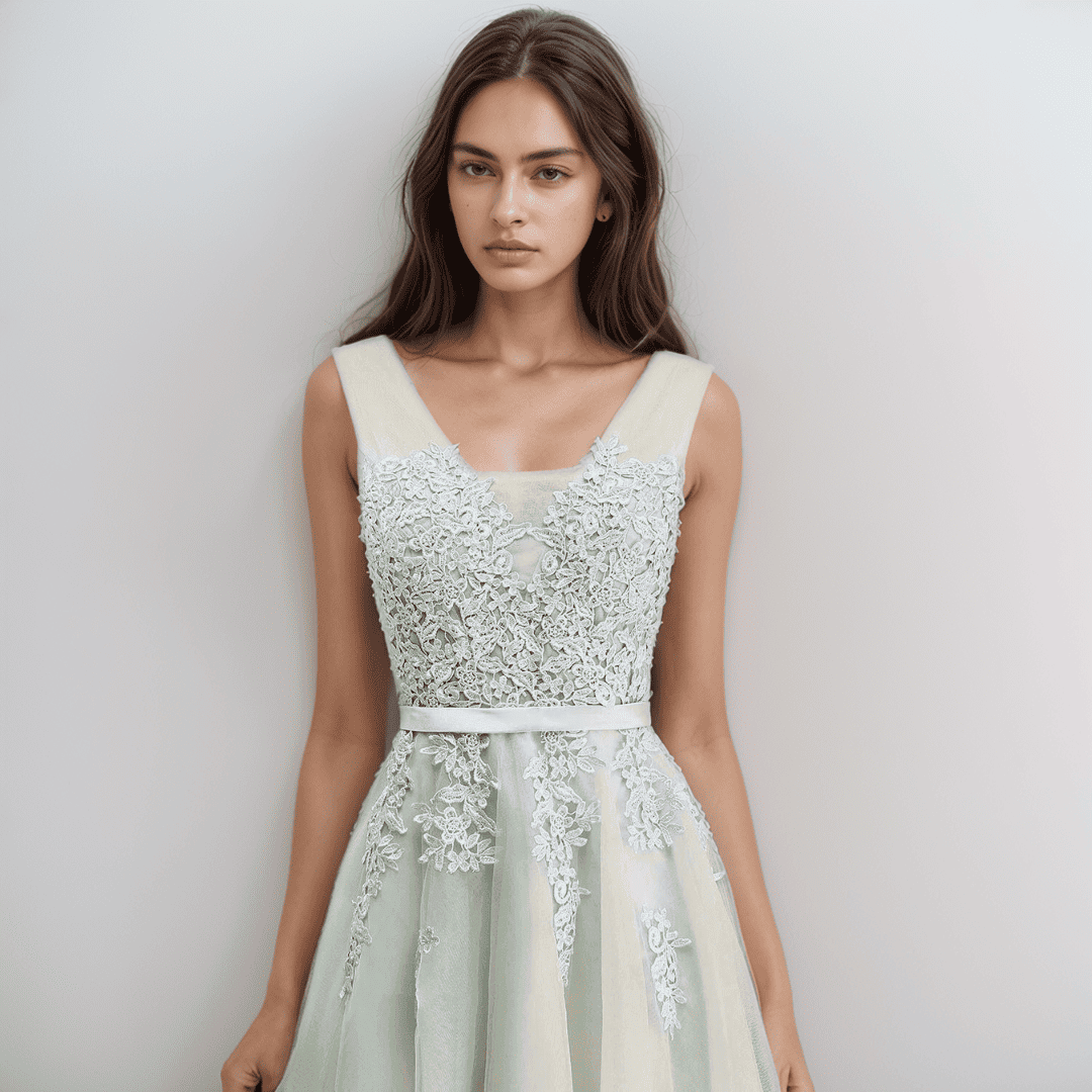 W&W Mode | Spitzenapplikation Kleid Für Die Hochzeit