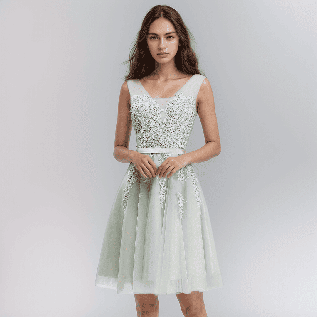 W&W Mode | Spitzenapplikation Kleid Für Die Hochzeit