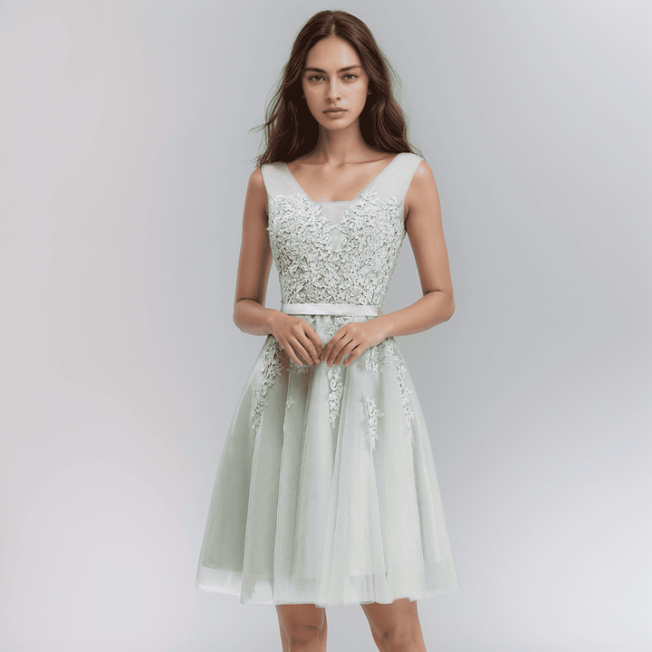 W&W Mode | Spitzenapplikation Kleid Für Die Hochzeit