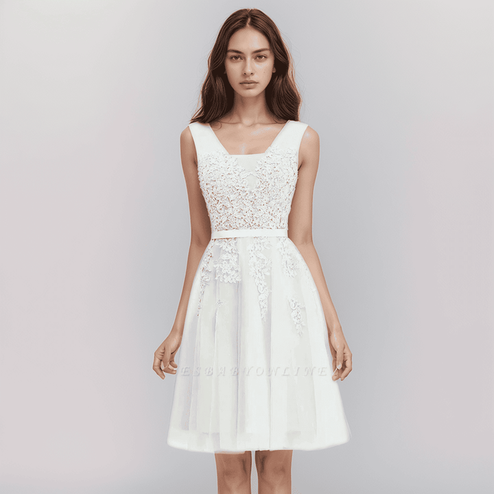 W&W Mode | Spitzenapplikation Kleid Für Die Hochzeit