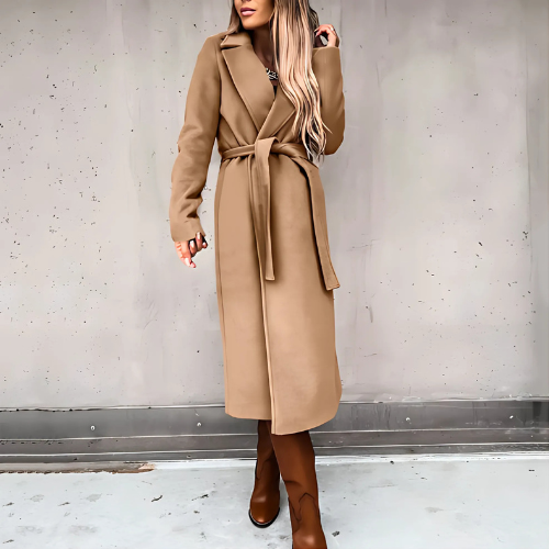 W&W Mode | langer Wickelmantel - stilvolle Winteroberbekleidung für Damen
