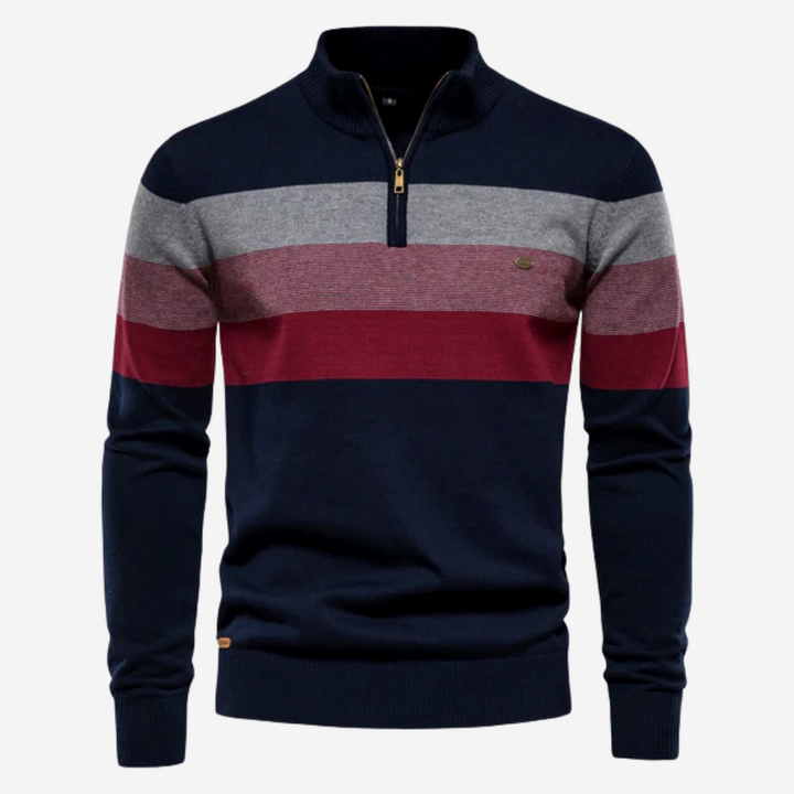 W&W Mode | Retro Pullover mit Viertelreißverschluss