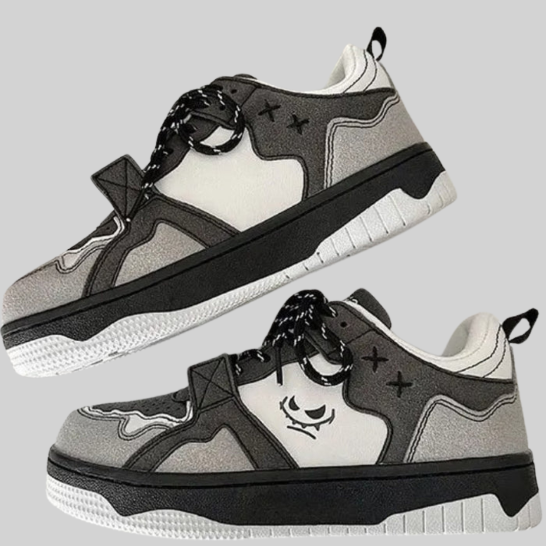 W&W Mode - Sneakers - Jahrgang - Graffiti Niedrig-Top-Plattform