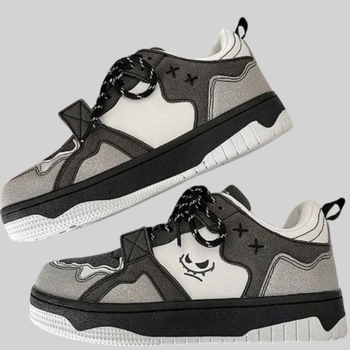 W&W Mode - Sneakers - Jahrgang - Graffiti Niedrig-Top-Plattform