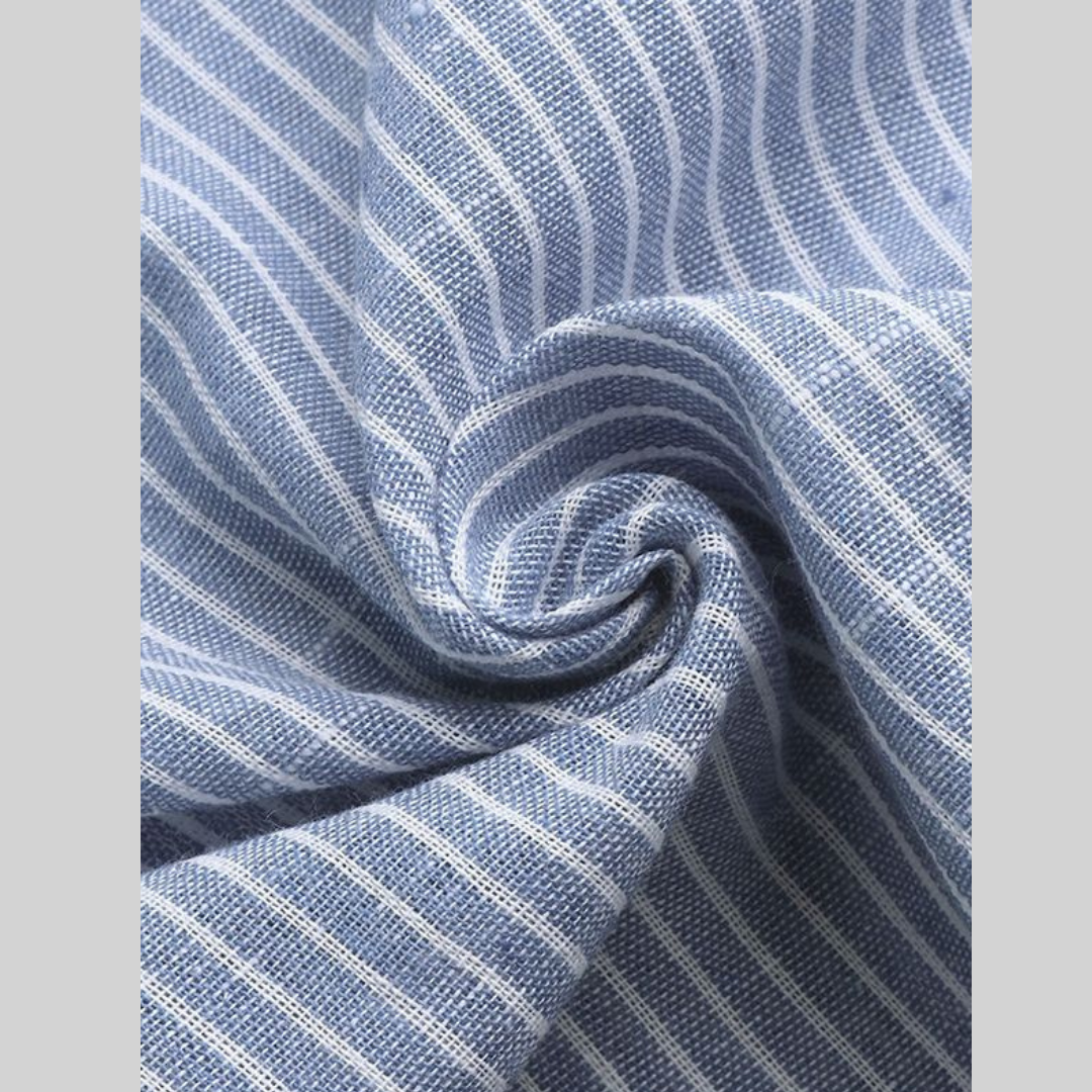 W&W Mode – Lässig – Kurta Mit Halblangem Knopf Und Streifenmuster