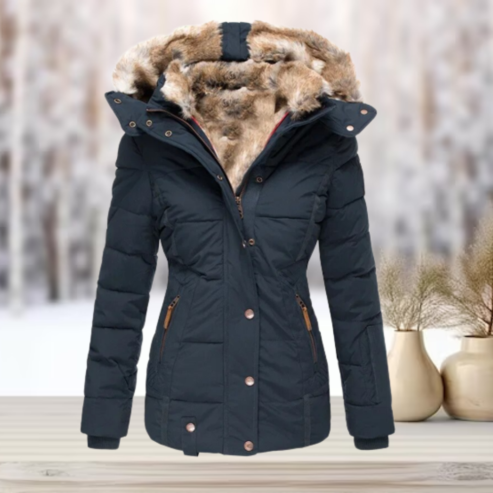 W&W Mode | Elegante Winter-Pelzjacke mit Kapuze 2024