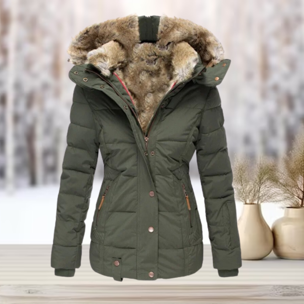 W&W Mode | Elegante Winter-Pelzjacke mit Kapuze 2024