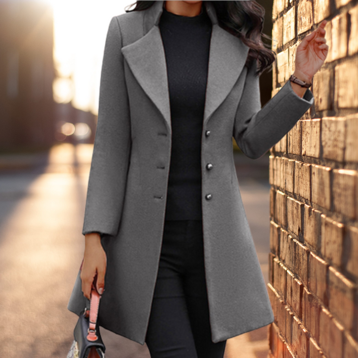 W&W Mode - Elegante solide lange Jacke Mantel