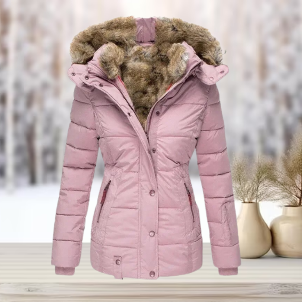 W&W Mode | Elegante Winter-Pelzjacke mit Kapuze 2024