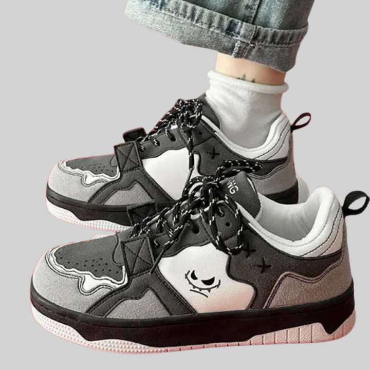 W&W Mode - Sneakers - Jahrgang - Graffiti Niedrig-Top-Plattform
