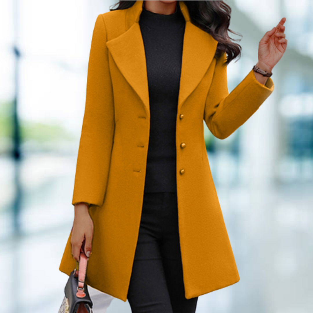 W&W Mode - Elegante solide lange Jacke Mantel