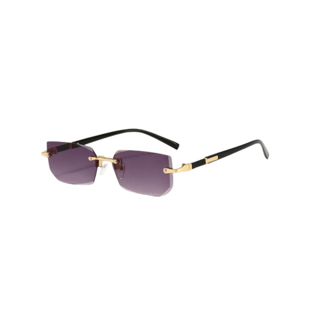 W&W Mode Sonnenbrille - Modern - Rechteckig Rahmenlos Retro