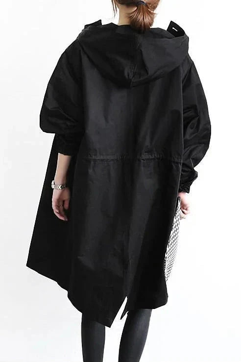 W&W Mode | Damen-Trenchcoat mit Kapuze im lässigen Stil