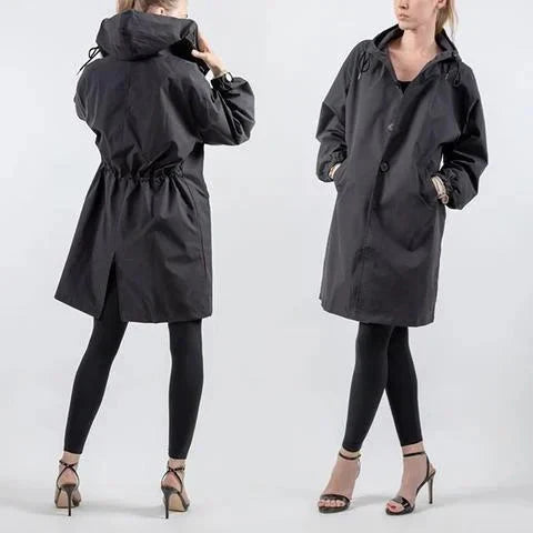 W&W Mode | Damen-Trenchcoat mit Kapuze im lässigen Stil