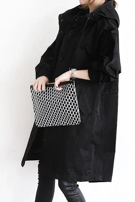 W&W Mode | Damen-Trenchcoat mit Kapuze im lässigen Stil