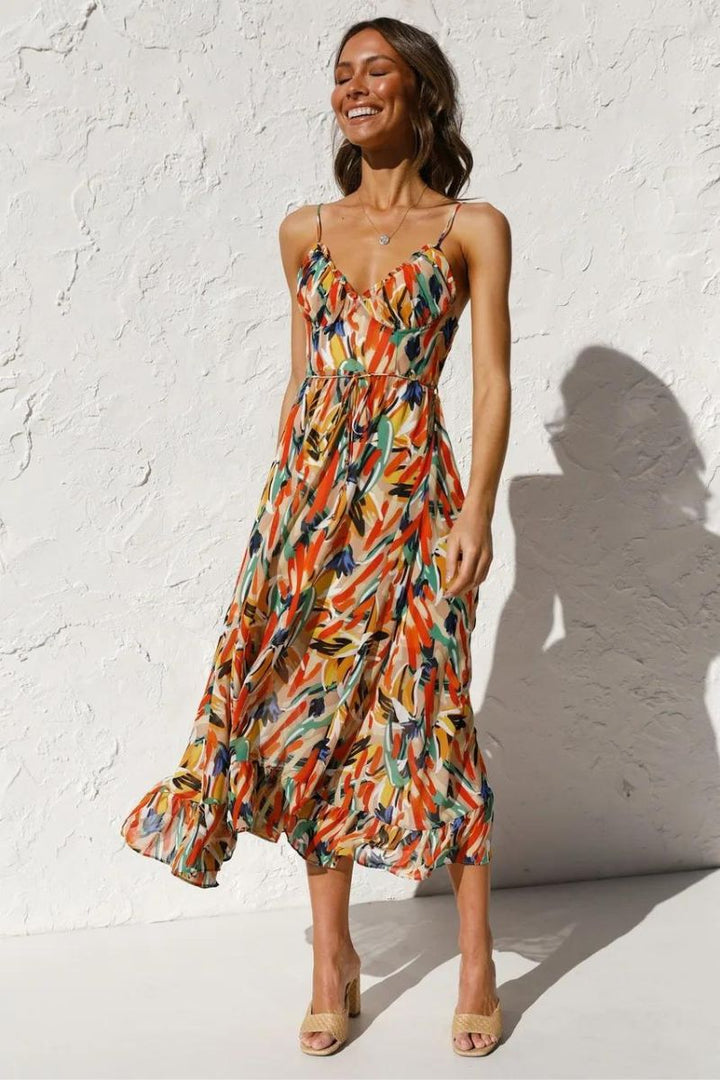W&W Mode | Buntes Midi-Kleid