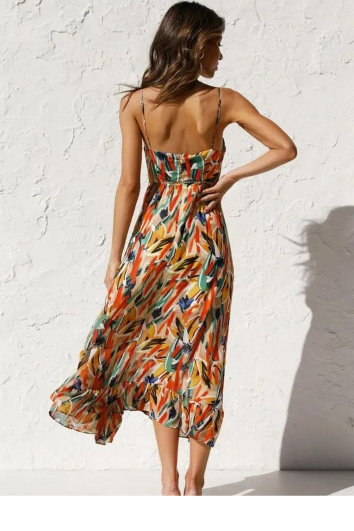 W&W Mode | Buntes Midi-Kleid