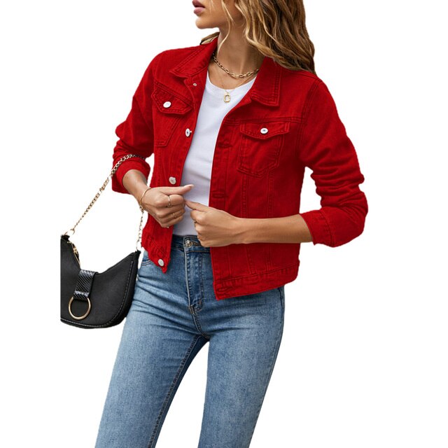 W&W Mode | Lässige Jacke im Denim-Look für Frauen