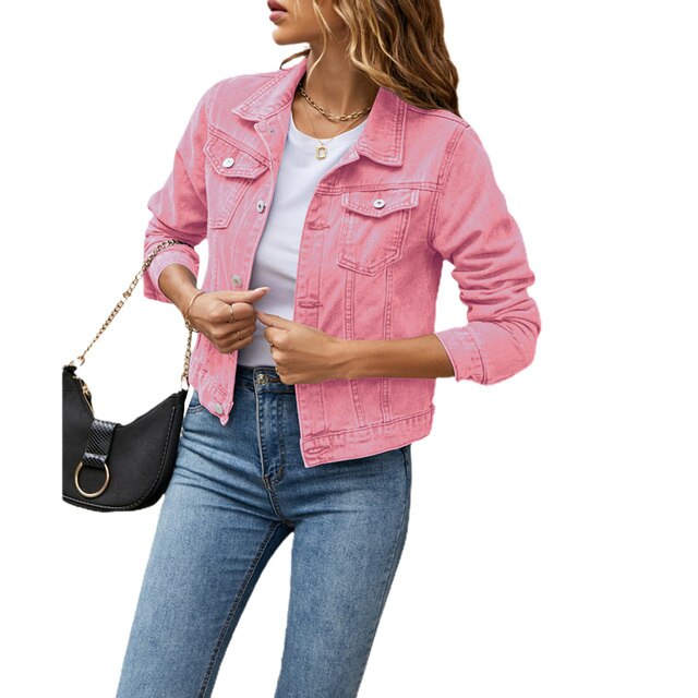 W&W Mode | Lässige Jacke im Denim-Look für Frauen
