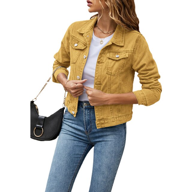W&W Mode | Lässige Jacke im Denim-Look für Frauen