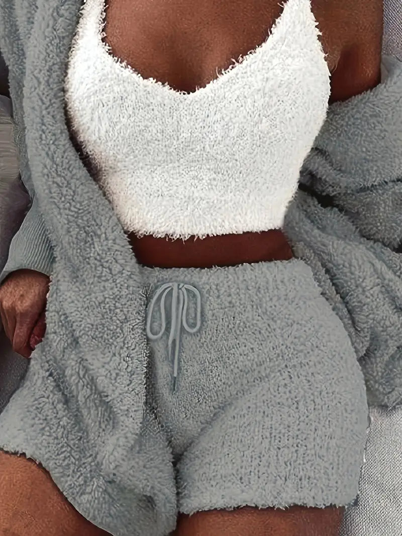 W&W Mode | Kuschelige, weiche Damen Pyjama Set mit verschiedenen Farben