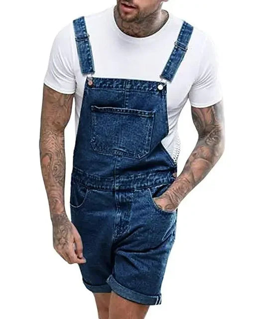 W&W Mode | Lässiger Denim Overall mit Verstellbaren Trägern und Taschen