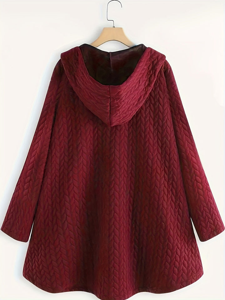 W&W Mode - Frauen Kapuze Loose Fit - Übergroße Winterjacke
