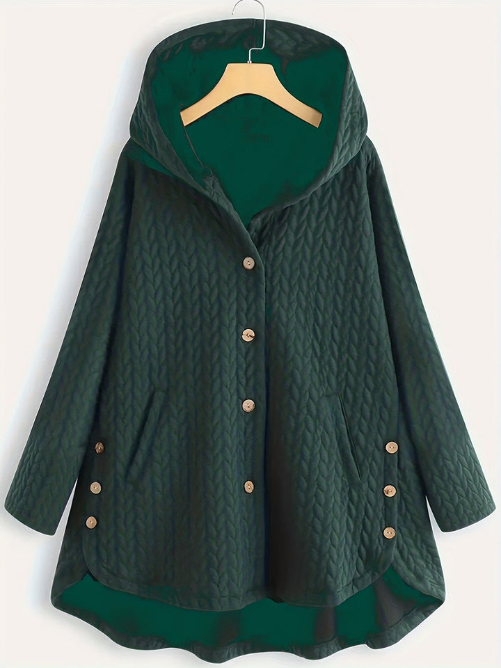 W&W Mode - Frauen Kapuze Loose Fit - Übergroße Winterjacke