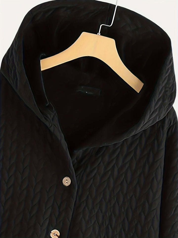 W&W Mode - Frauen Kapuze Loose Fit - Übergroße Winterjacke