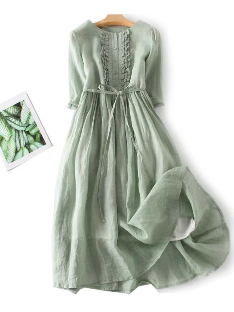 W&W Mode | Elegante Leinenkleid