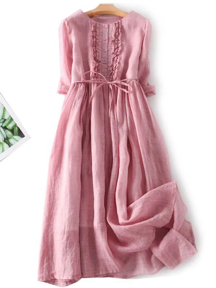 W&W Mode | Elegante Leinenkleid