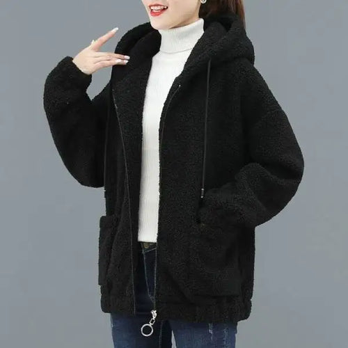 W&W Mode | Lässige Herbst Fleece Weste mit Kapuze für Frauen