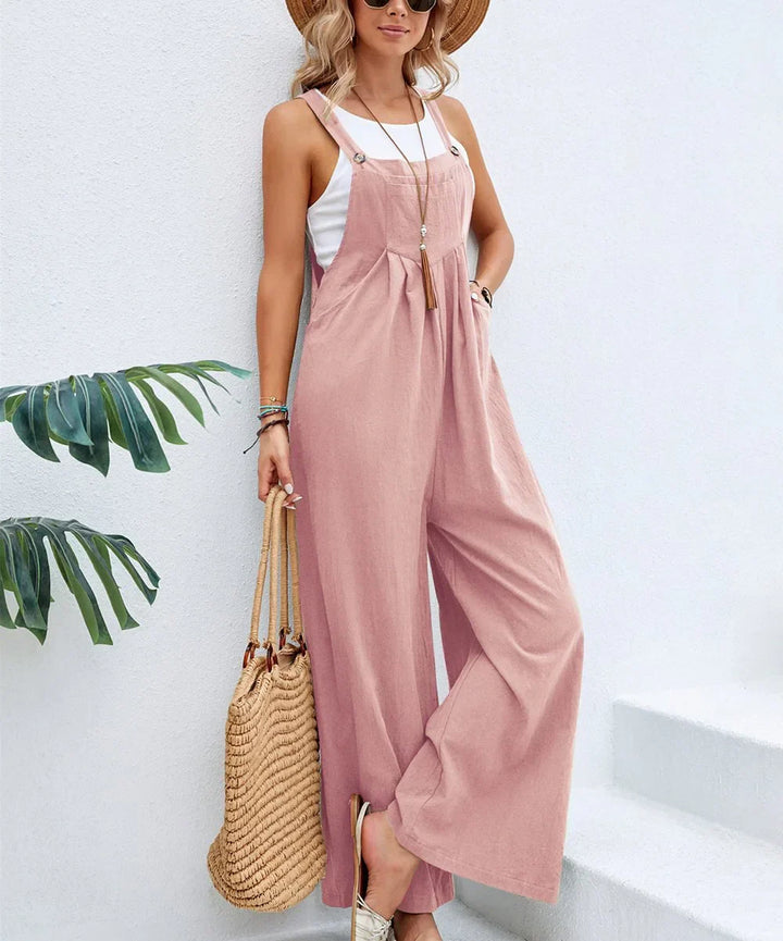 W&W Mode | Ärmellose Latzhose Lässig Jumpsuit