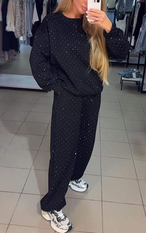 W&W Mode | Funkelnd Bequem Jogginganzug Damenbekleidung