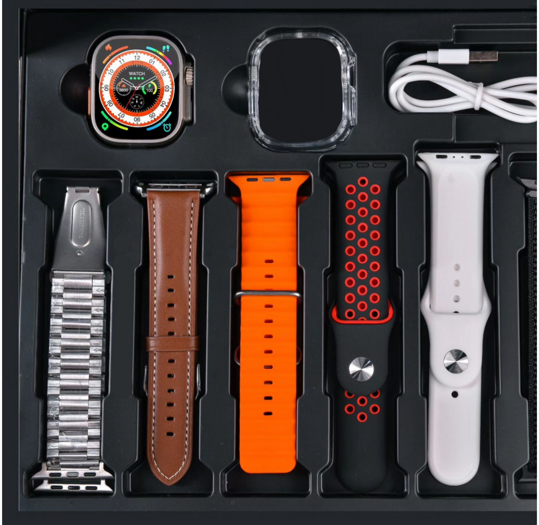 W&W Mode | Unisex Smartwatch Mit 7 in 1 Paket