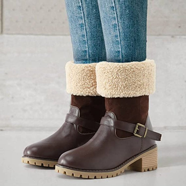 W&W Mode | Schicke Herbst Knöchelstiefel mit Schnalle für Frauen
